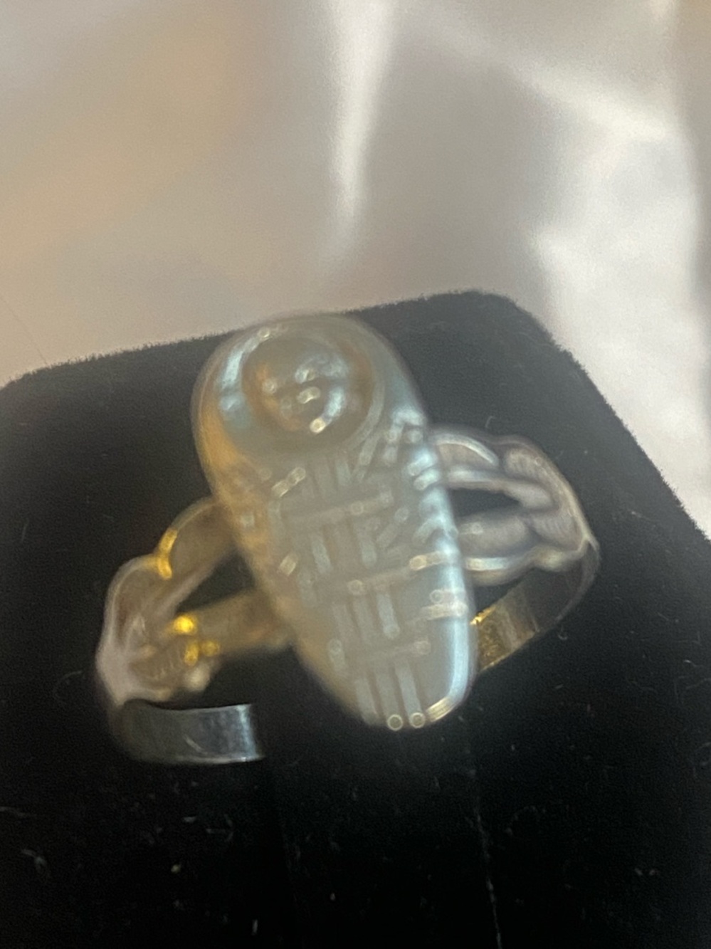 Sterling Silver Baby Moccasin Ring - Silver